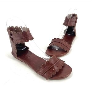 BALI ELF Midsummer Leather Scalloped Handmade Sandals